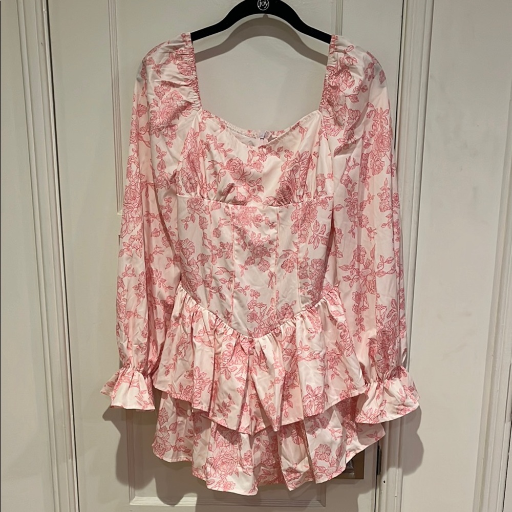 Floral Pink Women's Romper